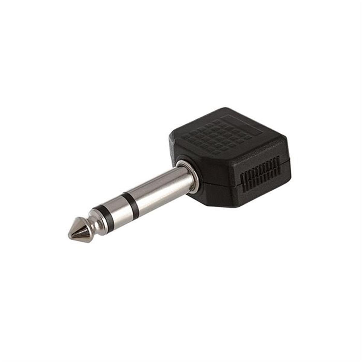 Picture of CMPLE 1119-N 6.35 mm Stereo Plug to 2 x 3.5 mm Mono Jack Adapter
