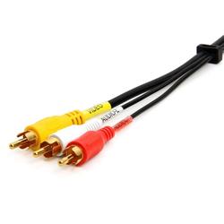 618-N 3-RCA Combination Composite AV Video & Audio Cable - 1.5 ft -  CMPLE