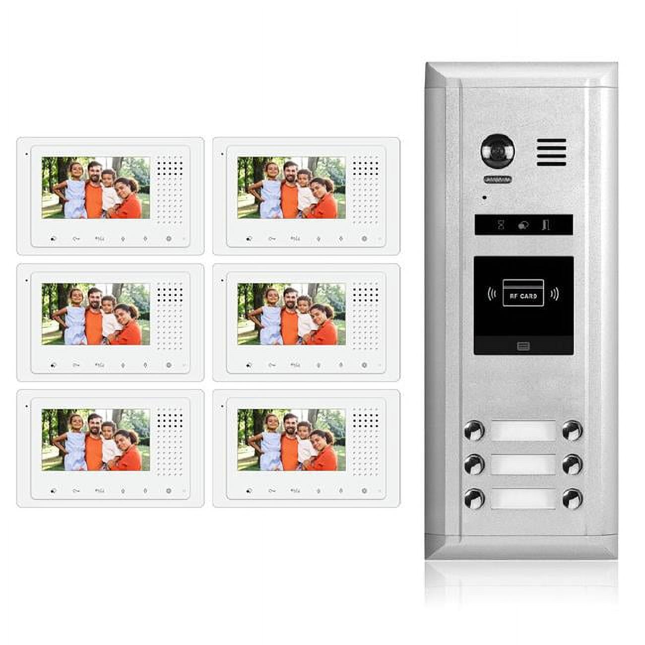 Picture of 2Easy Video Intercom System 1726-N Entry System DK43361S-ID 6 Apartment Audio & Video Kit with 6 Monitor