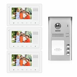 Picture of 2 Easy Video Intercom System 1724-N DK43331S-ID - 3 Apartment Audio & Video Kit with 3 LCD Indoor 4.3 in. Monitors