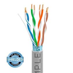 Picture of WaveNet 4011-N 1000 ft. 350MHz Gigabit Cat5e Bulk FTP Shielded Solid CMR & PVC Bare Copper Network Ethernet Cable&#44; Gray