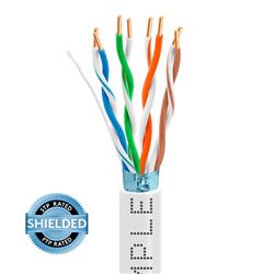 Picture of WaveNet 4012-N 1000 ft. 350MHz Gigabit Cat5e Bulk FTP Shielded Solid CMR & PVC Bare Copper Network Ethernet Cable&#44; White