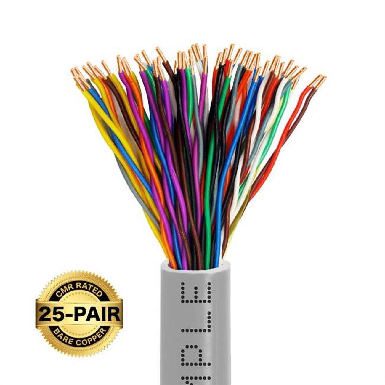 Picture of WaveNet 4020-N 1000 ft. 350MHz 24AWG UTP Solid Bare Copper Cat5 & Cat3 Riser CMR Ethernet Cable&#44; Gray - 25 Count