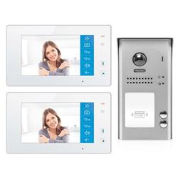 Picture of 2Easy Video Intercom System 5003-N 7 in. 170 deg Camera Module Dual-Way Two LCD Touch Screen Wi-Fi Monitors Door Phone Doorbell Entry 2 Apartment Audio & Video Intercom Kit