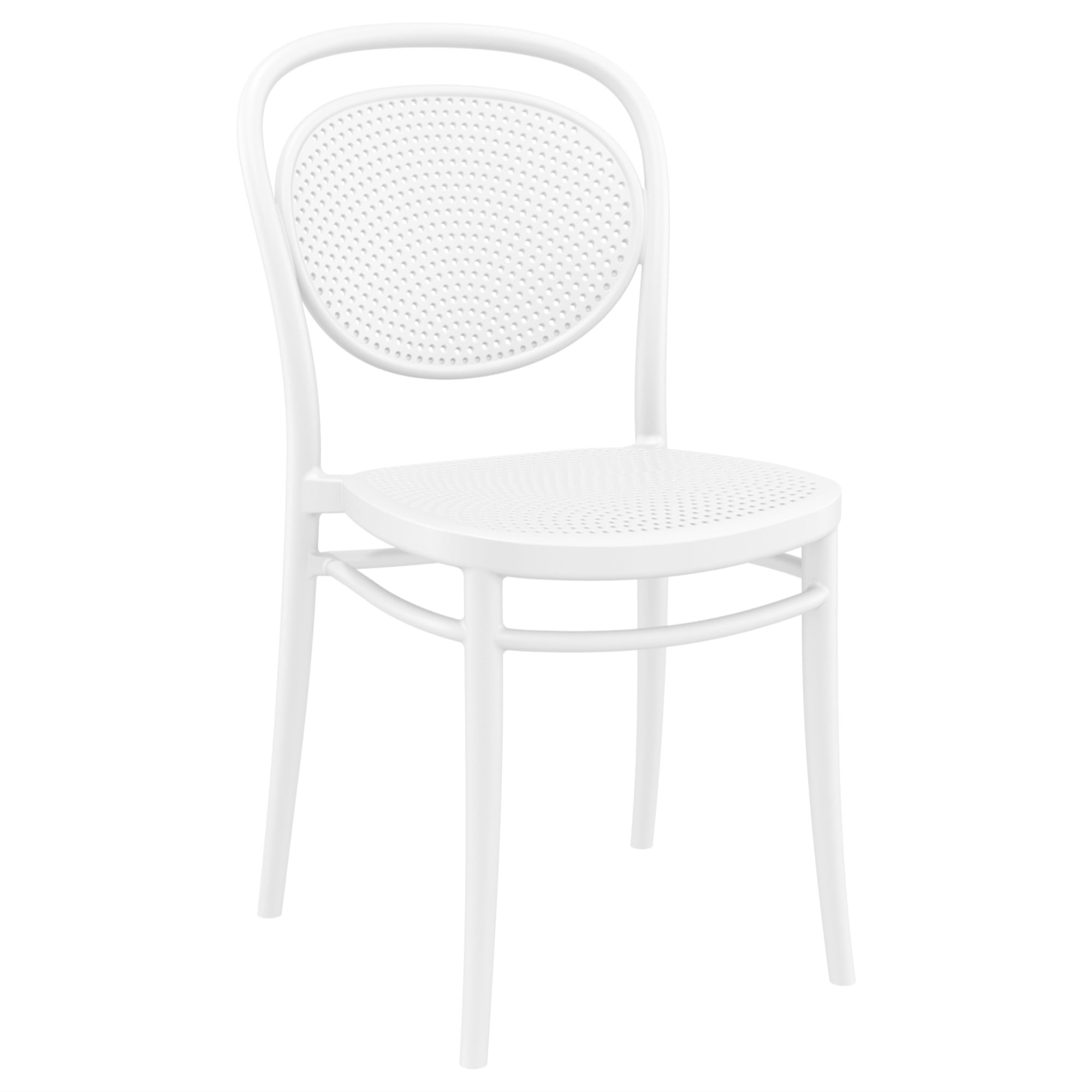 Compamia ISP257-WHI 17.3 in. Marcel Resin Outdoor Chair&#44; White