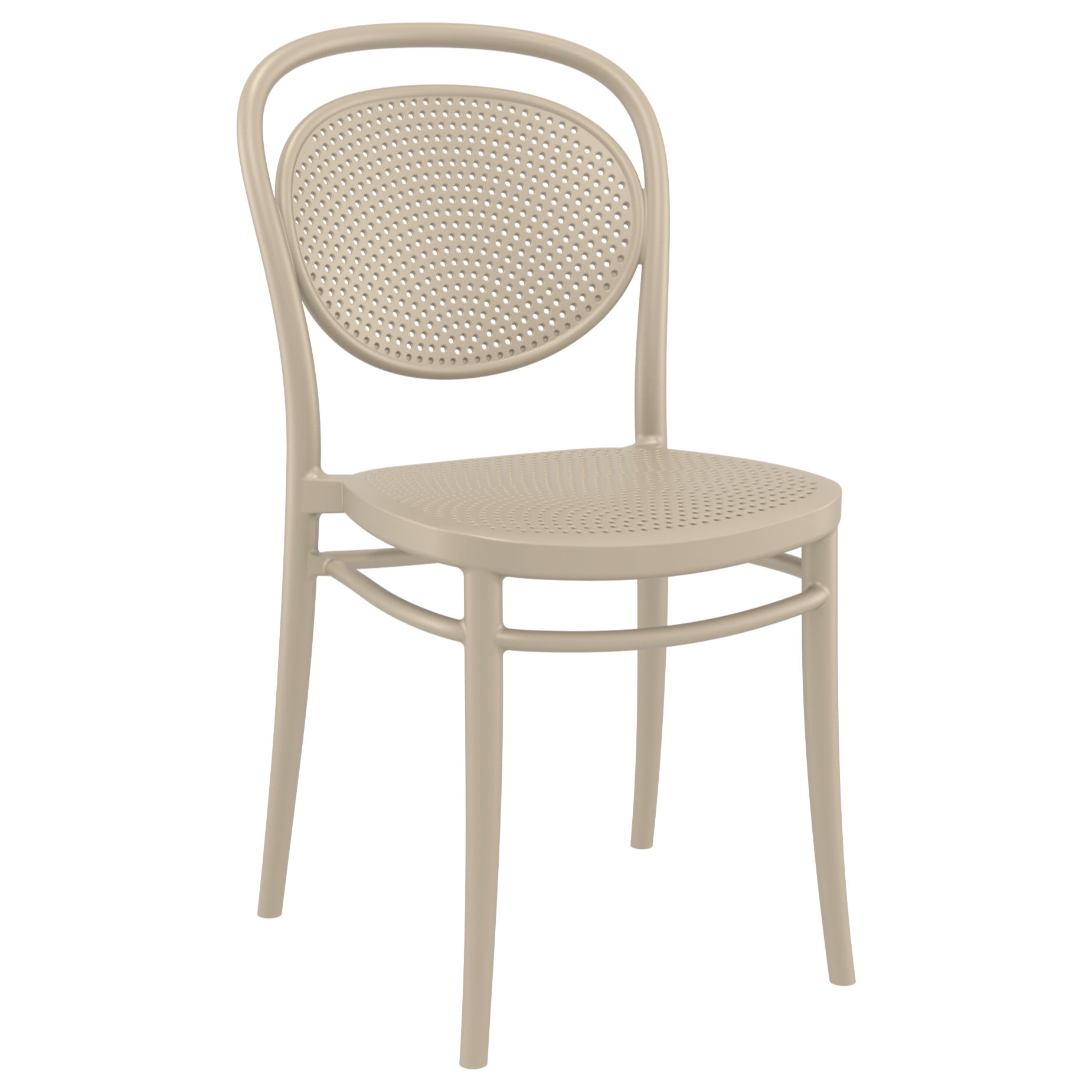 Compamia ISP257-DVR 17.3 in. Marcel Resin Outdoor Chair&#44; Taupe