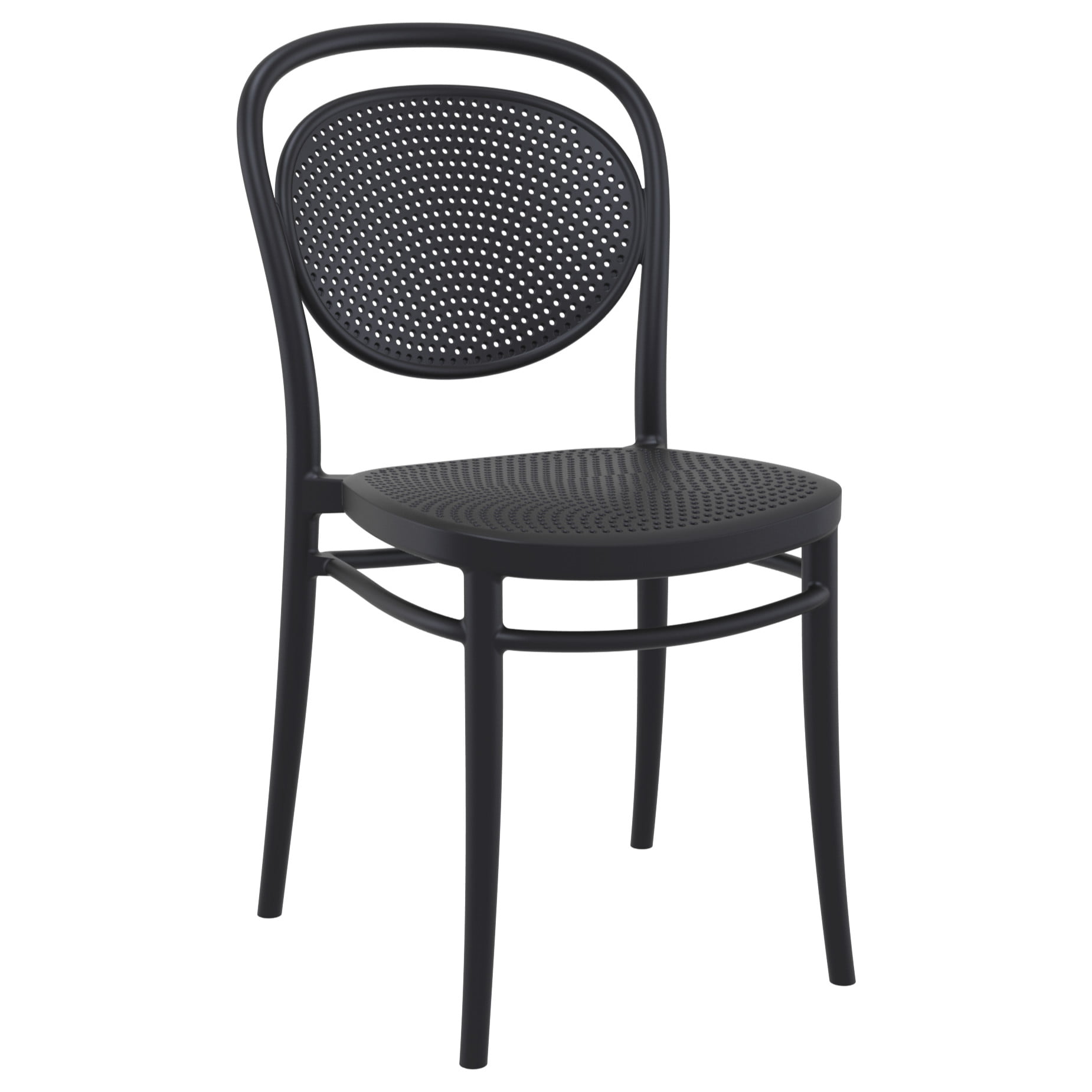 Compamia ISP257-BLA 17.3 in. Marcel Resin Outdoor Chair&#44; Black