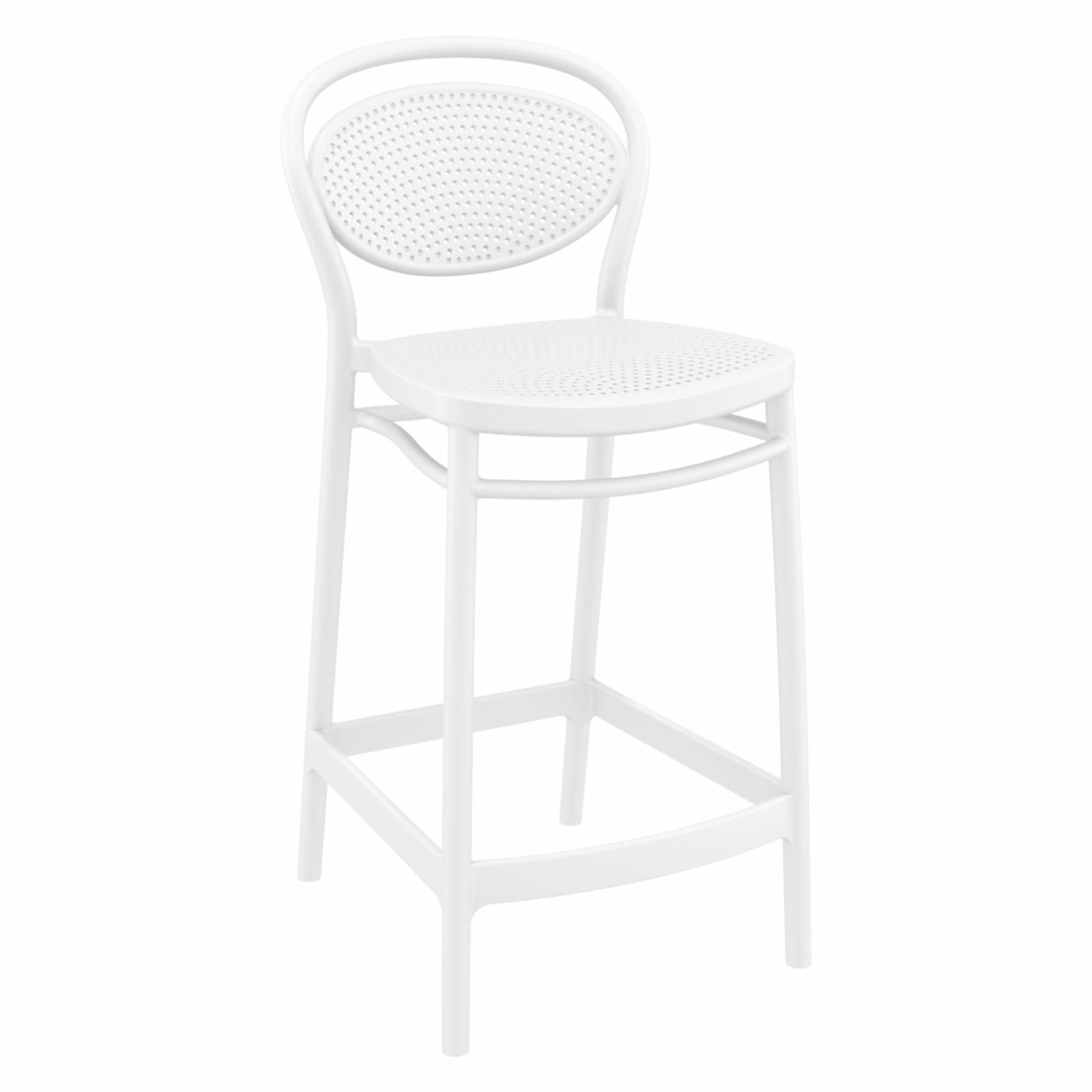 Compamia ISP268-WHI 25.6 in. Marcel Counter Stool  White