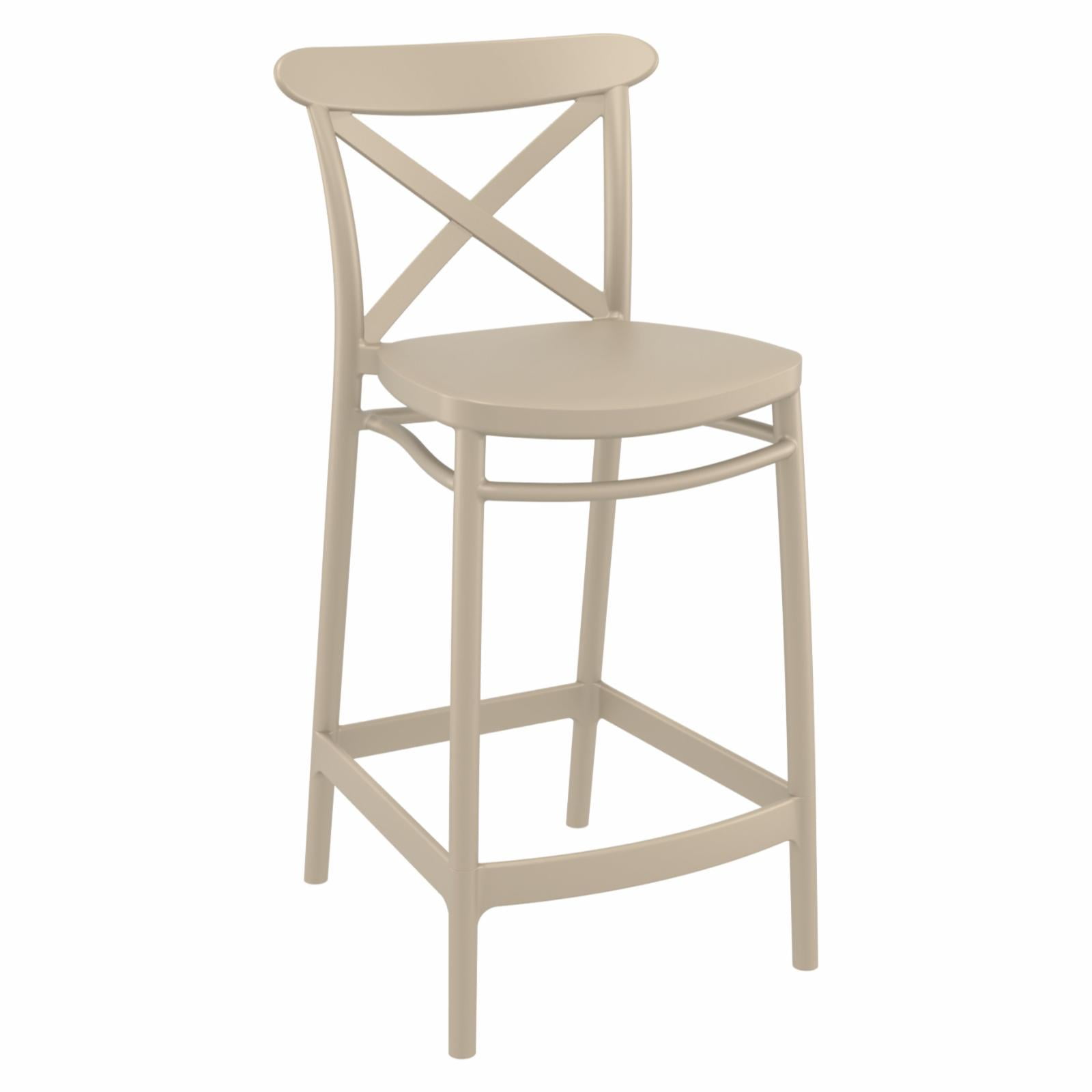 Compamia ISP264-DVR 25.6 in. Cross  Counter Stool  Taupe