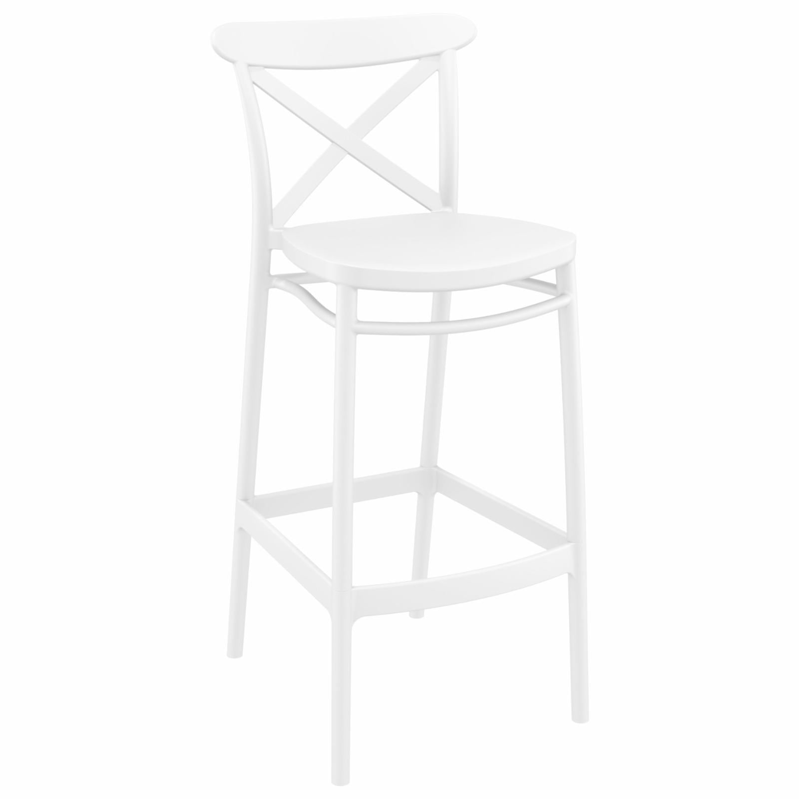 Compamia ISP266-WHI 25.6 in. Cross  Bar Stool  White