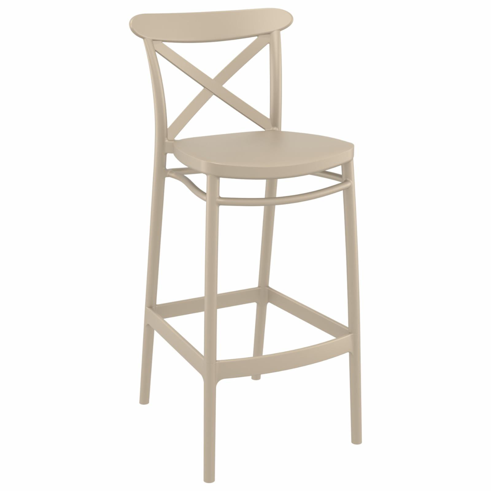 Compamia ISP266-DVR 25.6 in. Cross  Bar Stool  Taupe
