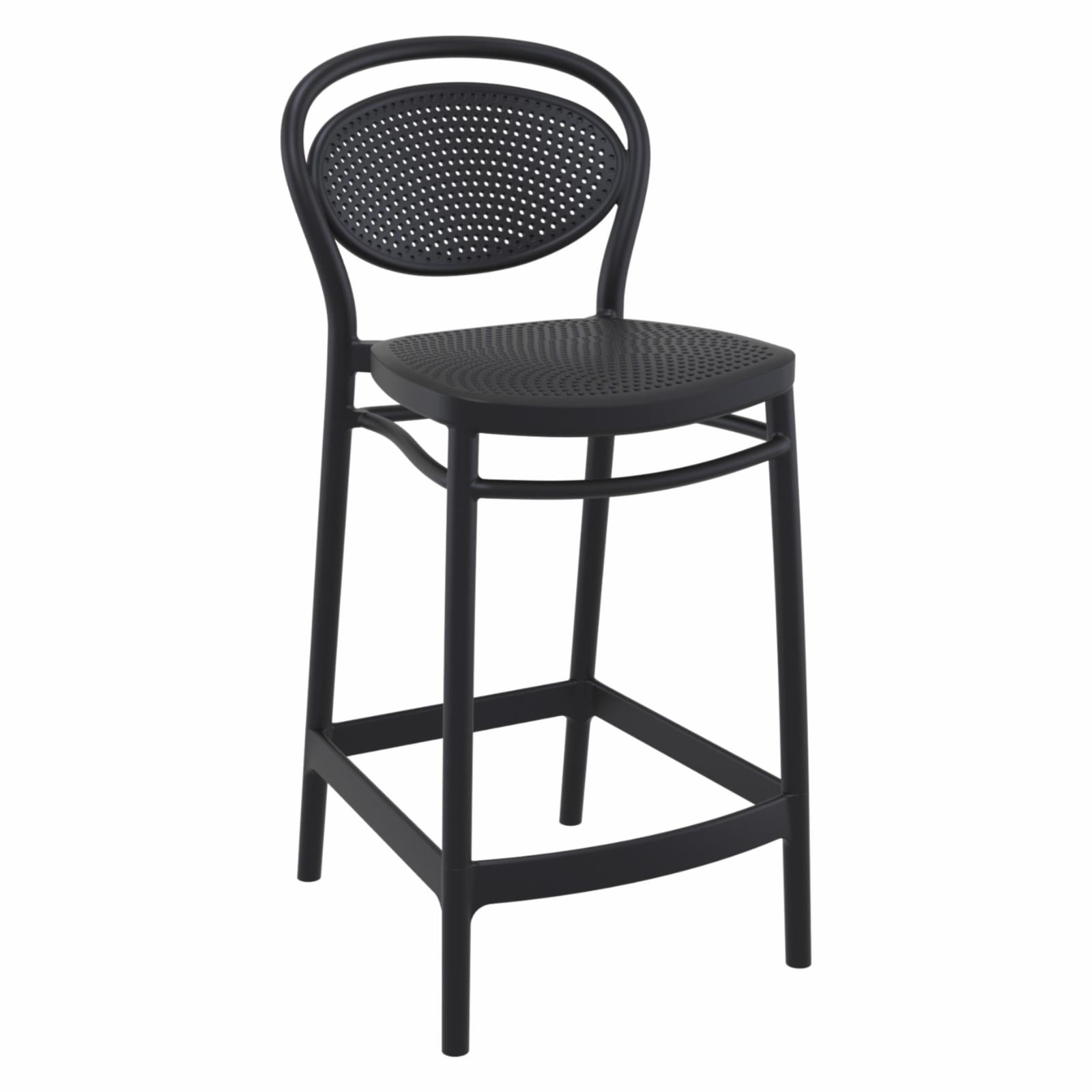 Compamia ISP268-BLA 25.6 in. Marcel Counter Stool  Black