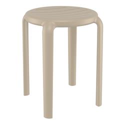 Picture of Siesta ISP286-DVR 17.7 x 13.3 x 13.3 in. Tom Resin Dining Stool - Taupe - Pack of 2