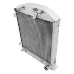 MC1009 3 in. Chop 4 Row All Aluminum Radiator with Chevy Configuration for 1932 Ford Model -  Champion Cooling Systems