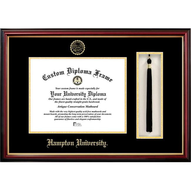 8.5 x 11 in. Hampton University Tassel Box & Diploma Frame