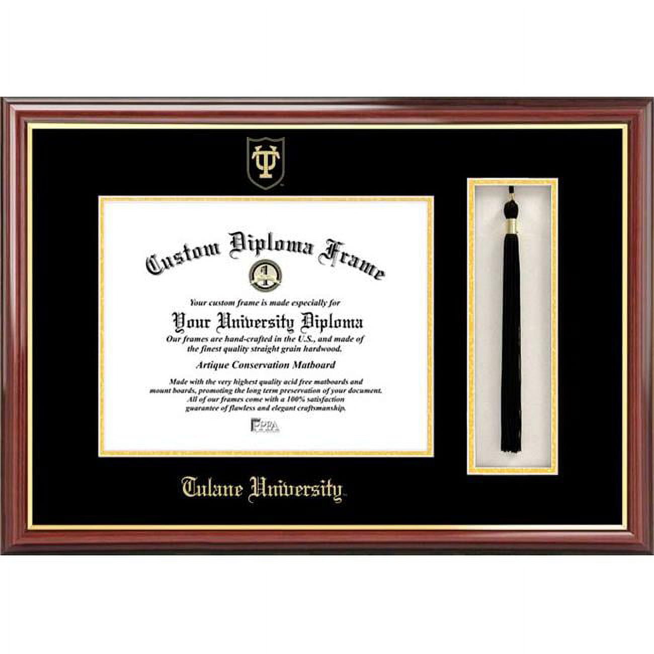 LA995PMHGT-1185 8.5 x 11 in. Tulane University Tassel Box & Diploma Frame