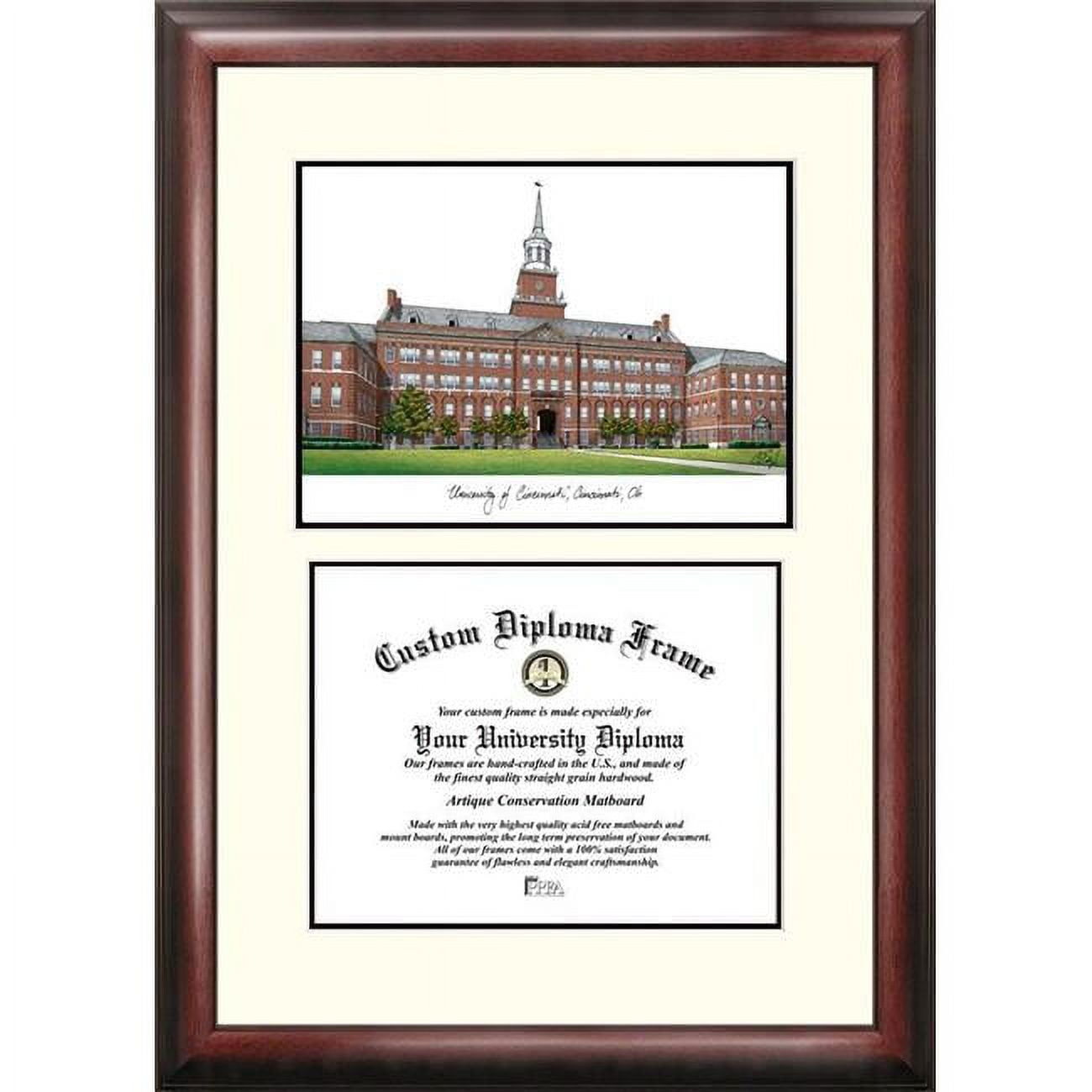 8.5 x 11 in. University of Cincinnati Scholar Diploma Satin Mahogany Frame