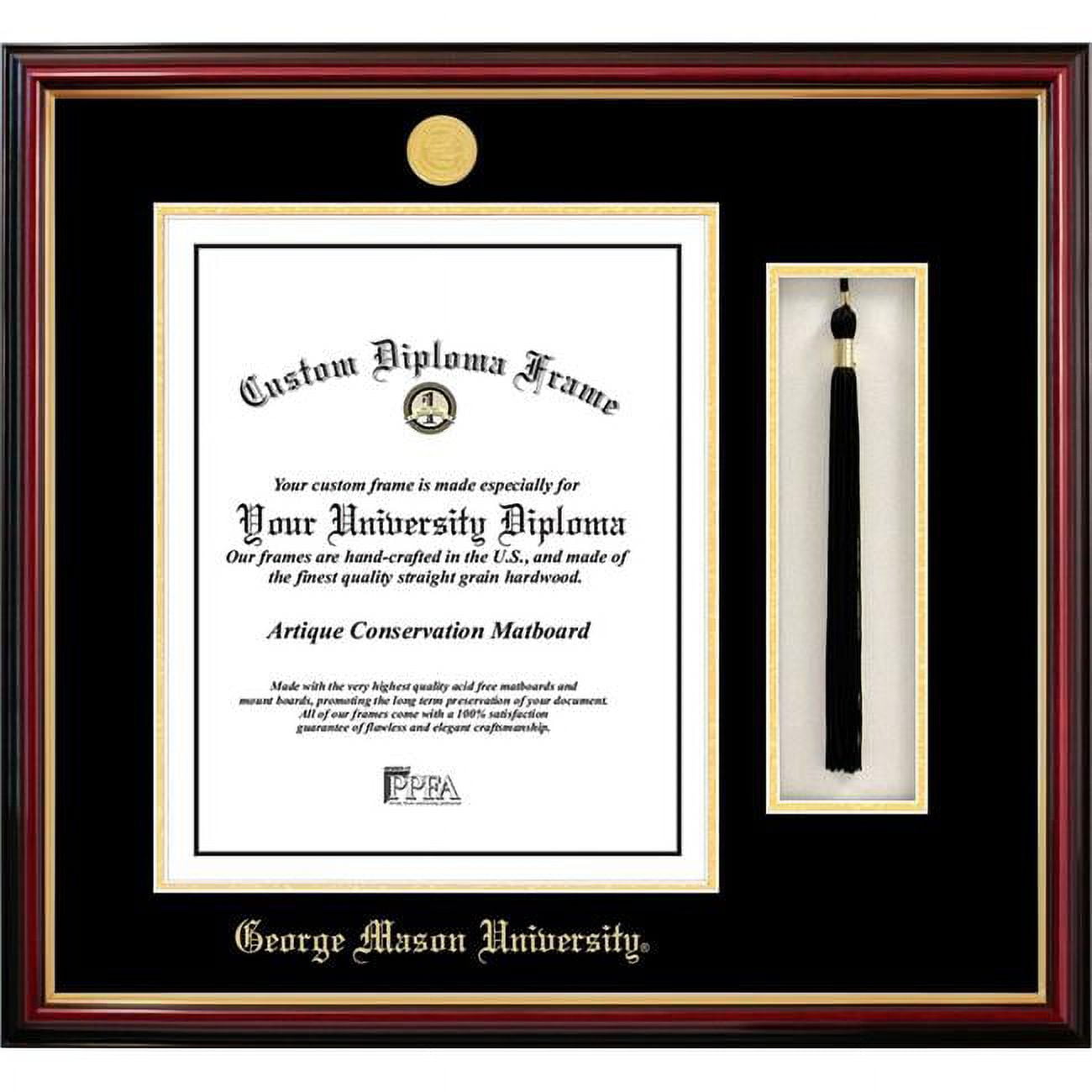 14 x 10 in. George Mason University Tassel Box & Diploma Frame
