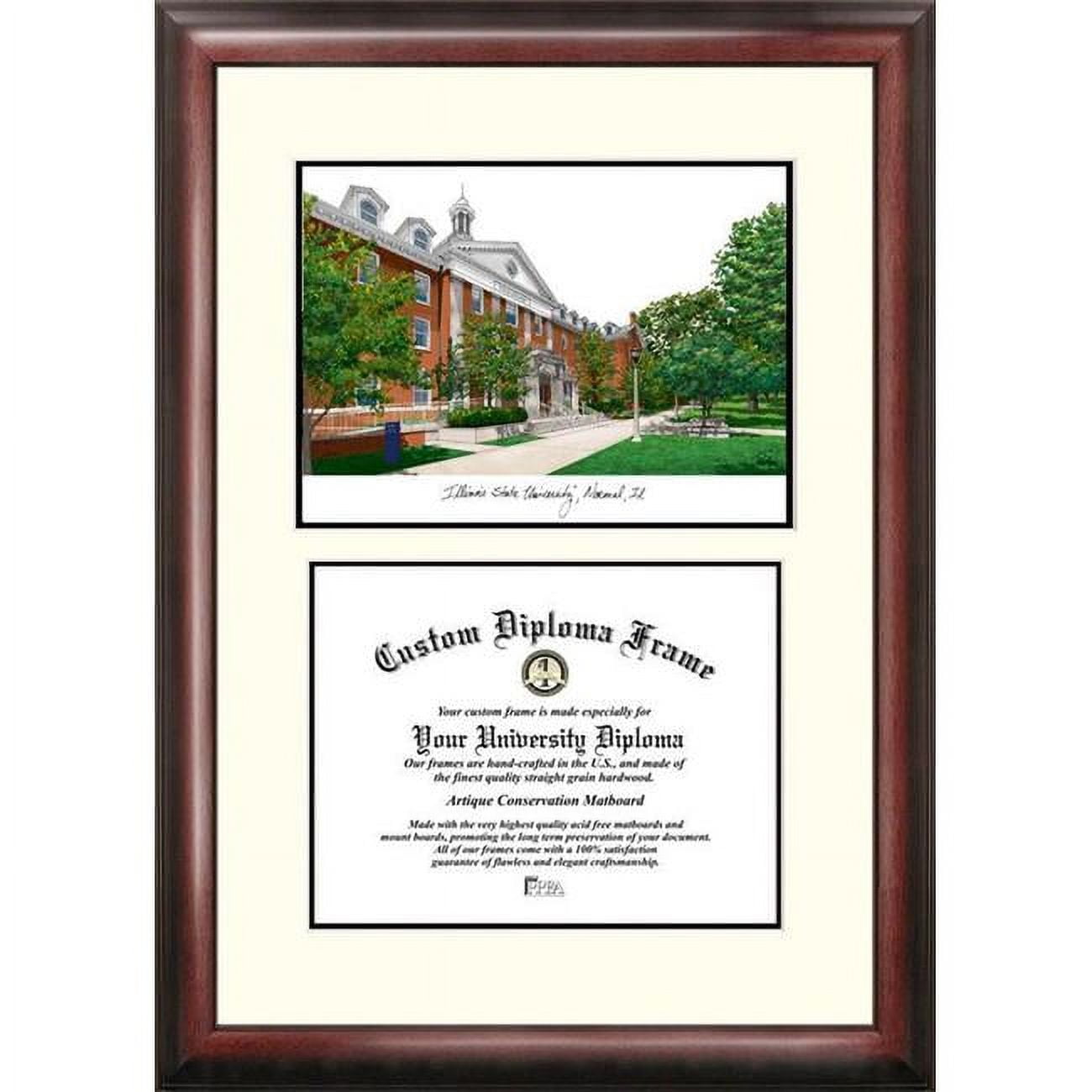 IL966V-108 10 x 8 in. Illinois State Scholar Diploma Frame - Satin Mahogany