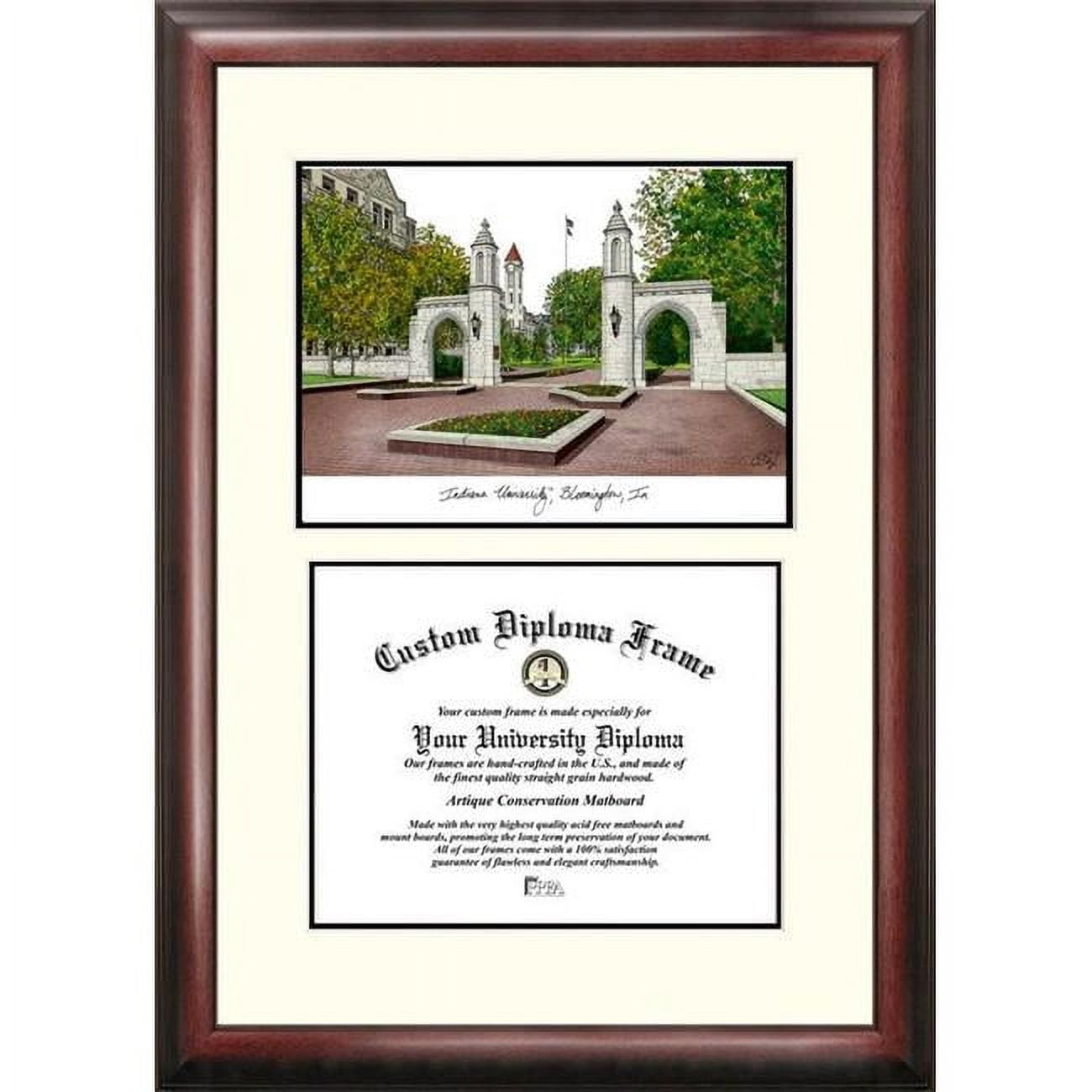 IN993V-1185 11 x 8.5 in. Indiana University Bloomington Scholar Diploma Frame - Satin Mahogany
