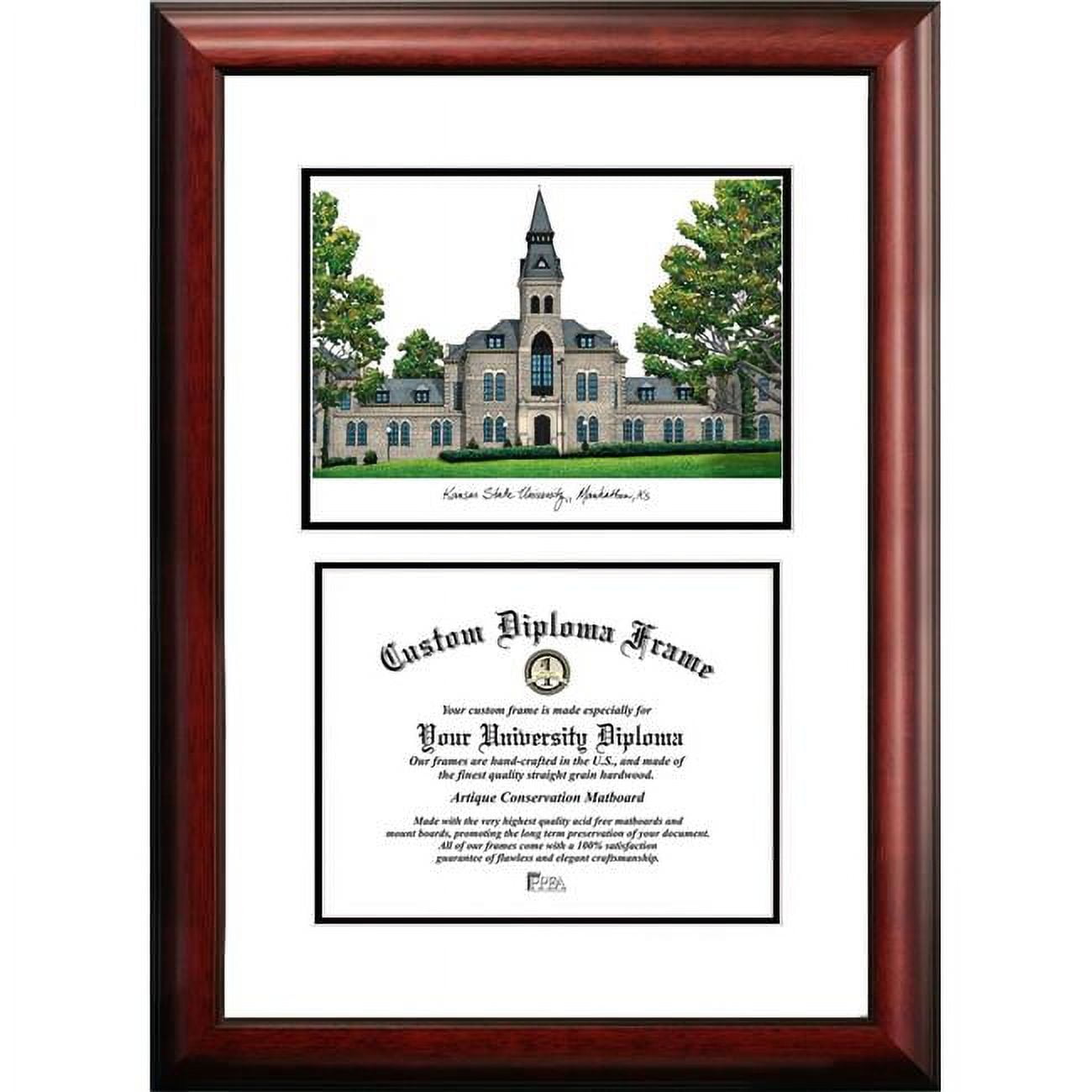 11 x 8.5 in. Kansas State University Scholar Diploma Frame - Satin Mahogany