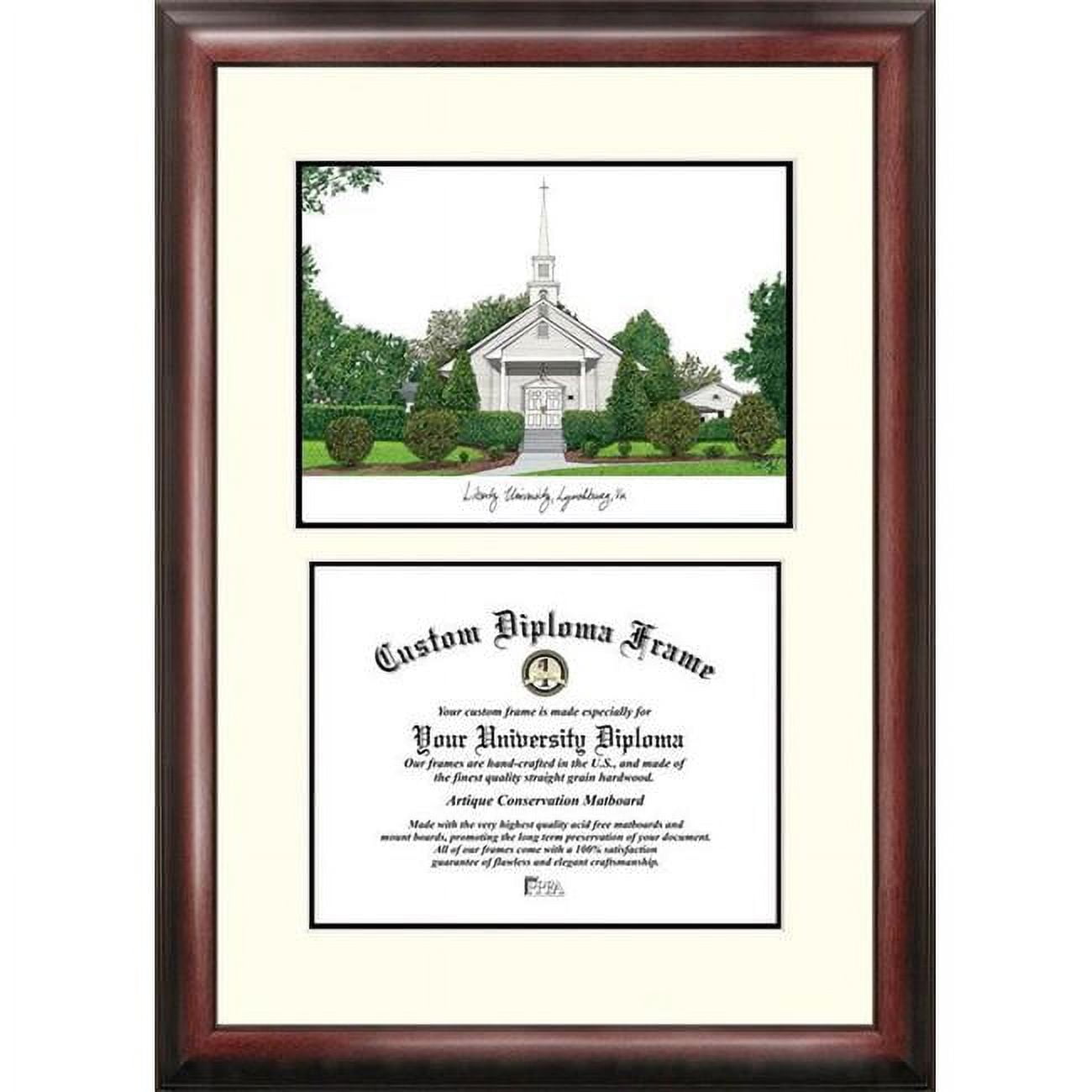 VA989V-1185 11 x 8.5 in. Liberty University Scholar Diploma Frame - Satin Mahogany