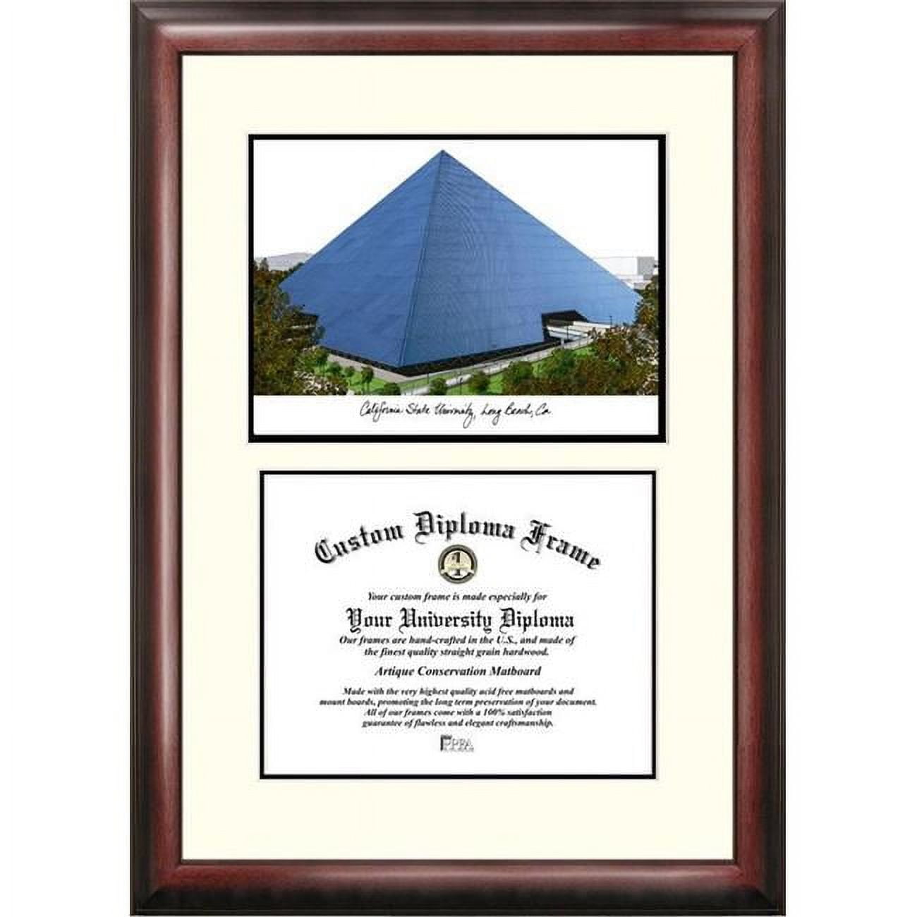 Picture of Campus Images CA923V-1185 11 x 8.5 in. Cal State Long Beach Scholar Diploma Frame - Satin Mahogany