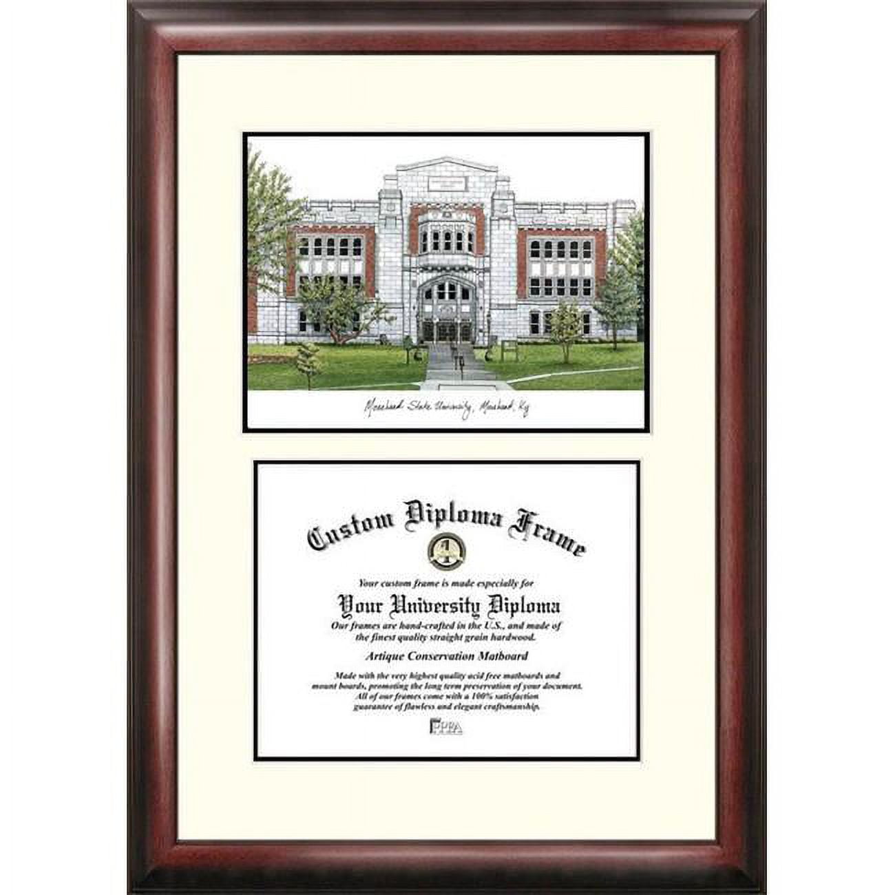KY985V-1185 11 x 8.5 in. Morehead State University Scholar Diploma Frame - Satin Mahogany