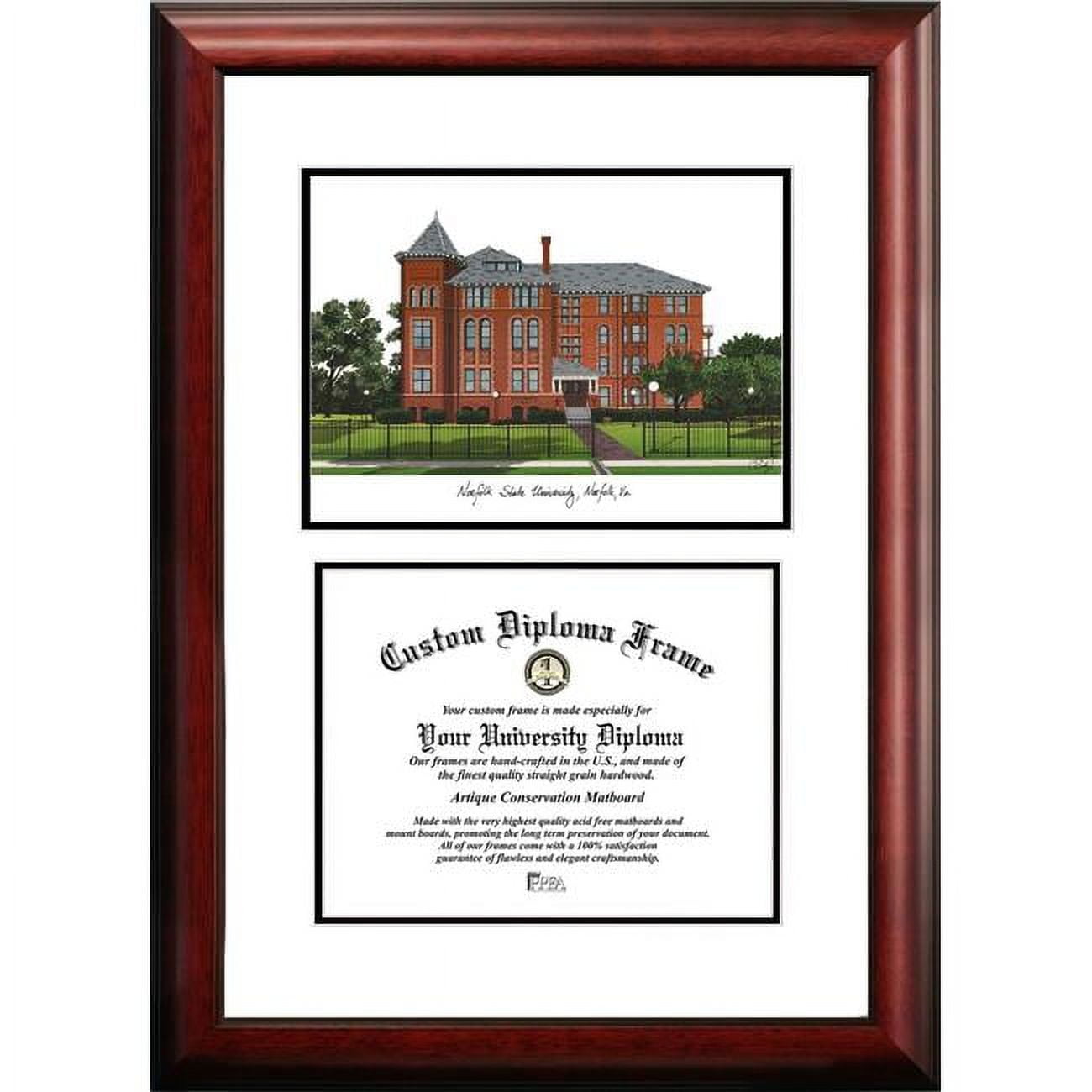 VA992V-1185 11 x 8.5 in. Norfolk State Scholar Diploma Frame - Satin Mahogany