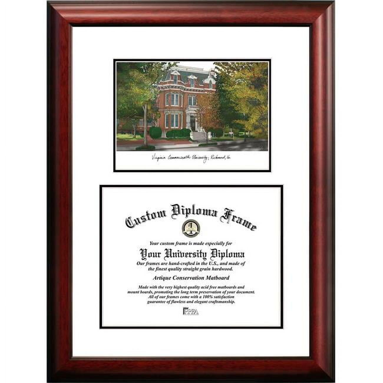VA983V-1411 14 x 11 in. Virginia Commonwealth University Scholar Diploma Frame - Satin Mahogany