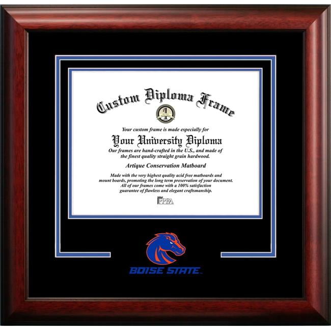 Picture of Campus Images ID991SD-1185 11 x 8.5 in. Boise State University Broncos Spirit Diploma Frame - Satin Mahogany