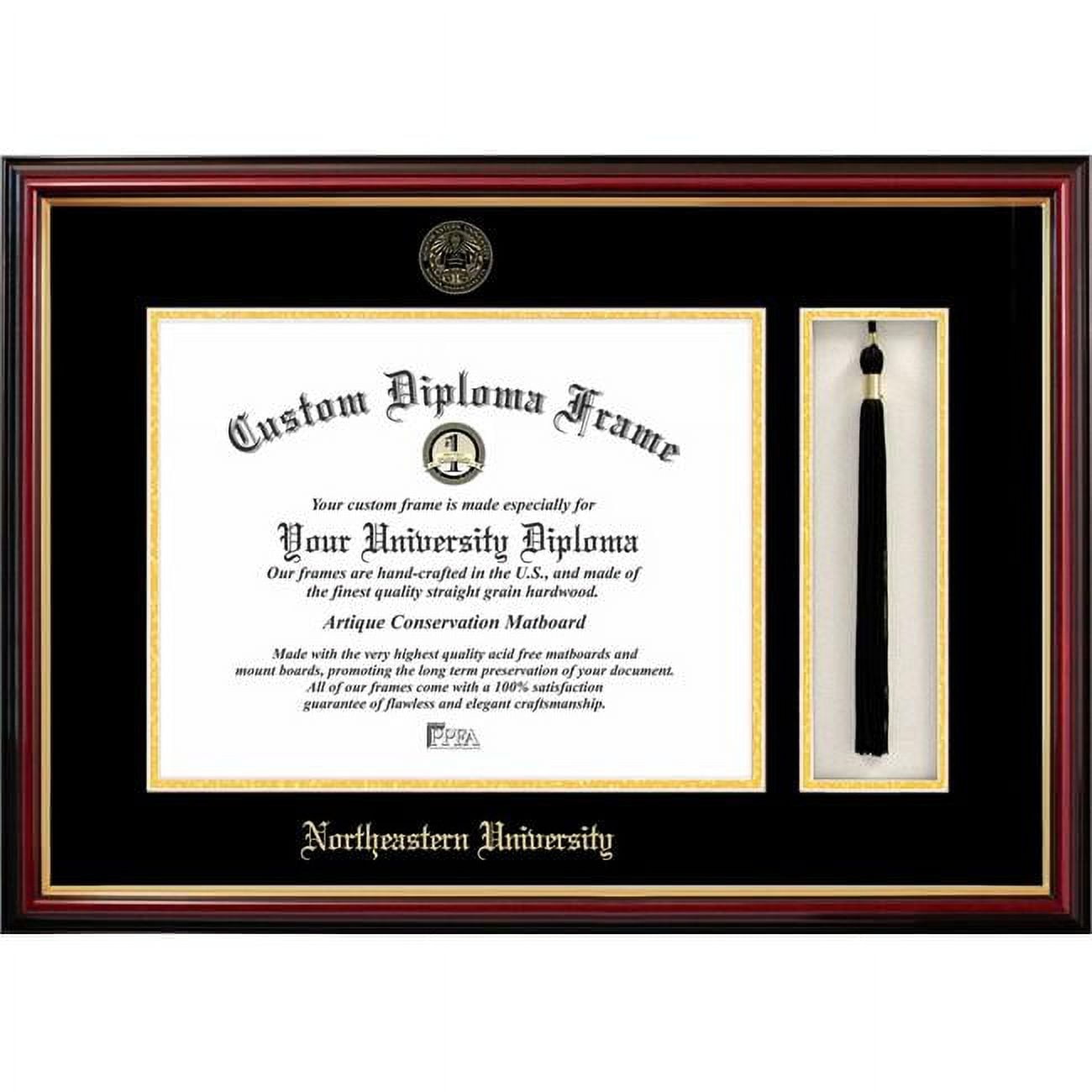 14 x 11 in. Northeastern University Tassel Box & Diploma Frame - Lacquer