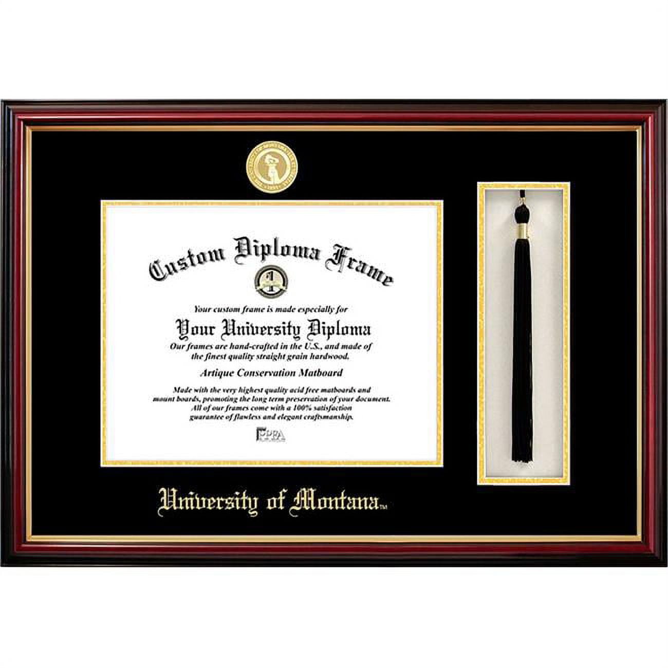 10 x 8 in. University of Montana Tassel Box & Diploma Frame - Lacquer