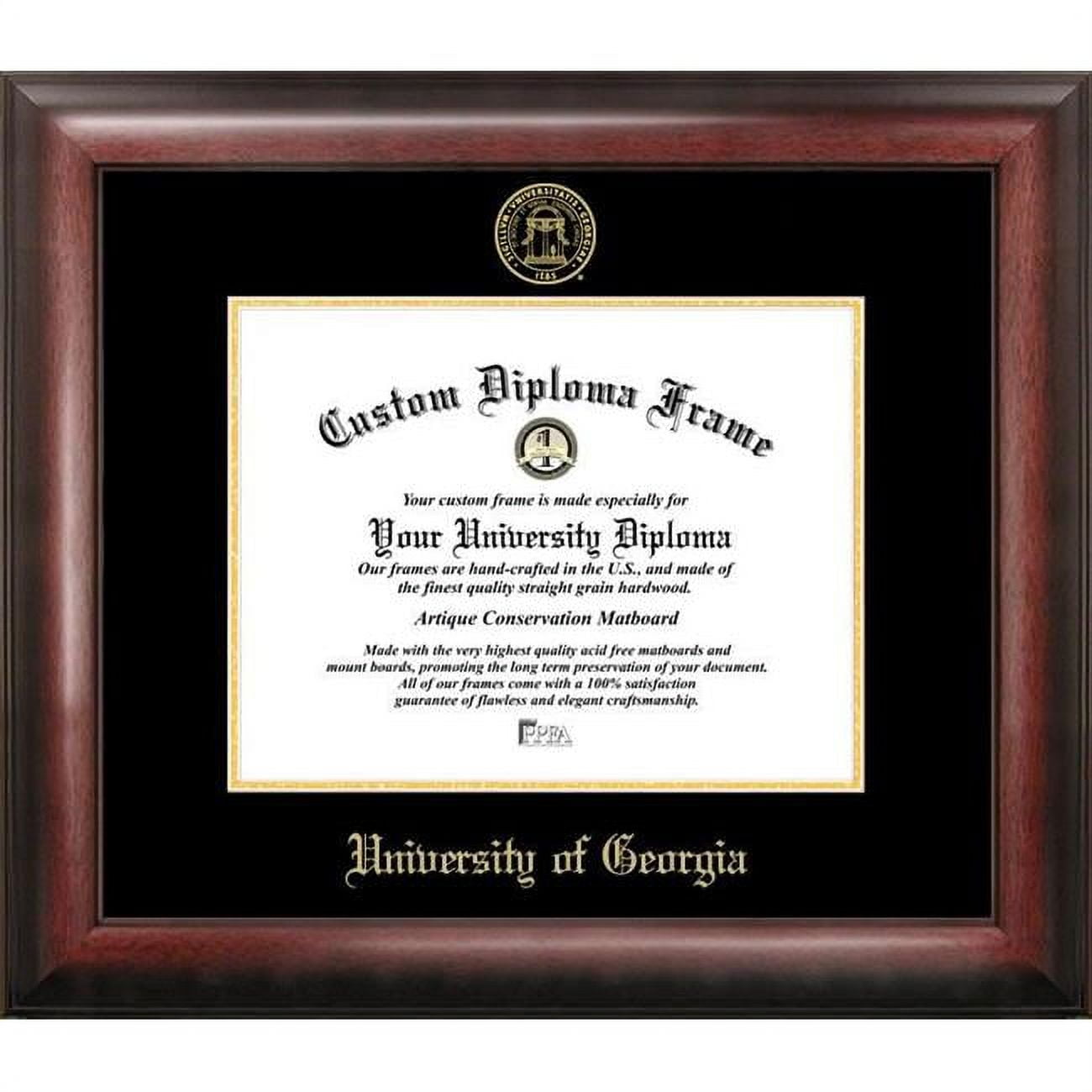 Picture of Campus Images GA987GED-1512 15 x 12 in. University of Georgia Gold Embossed Diploma Frame - Satin Mahogany