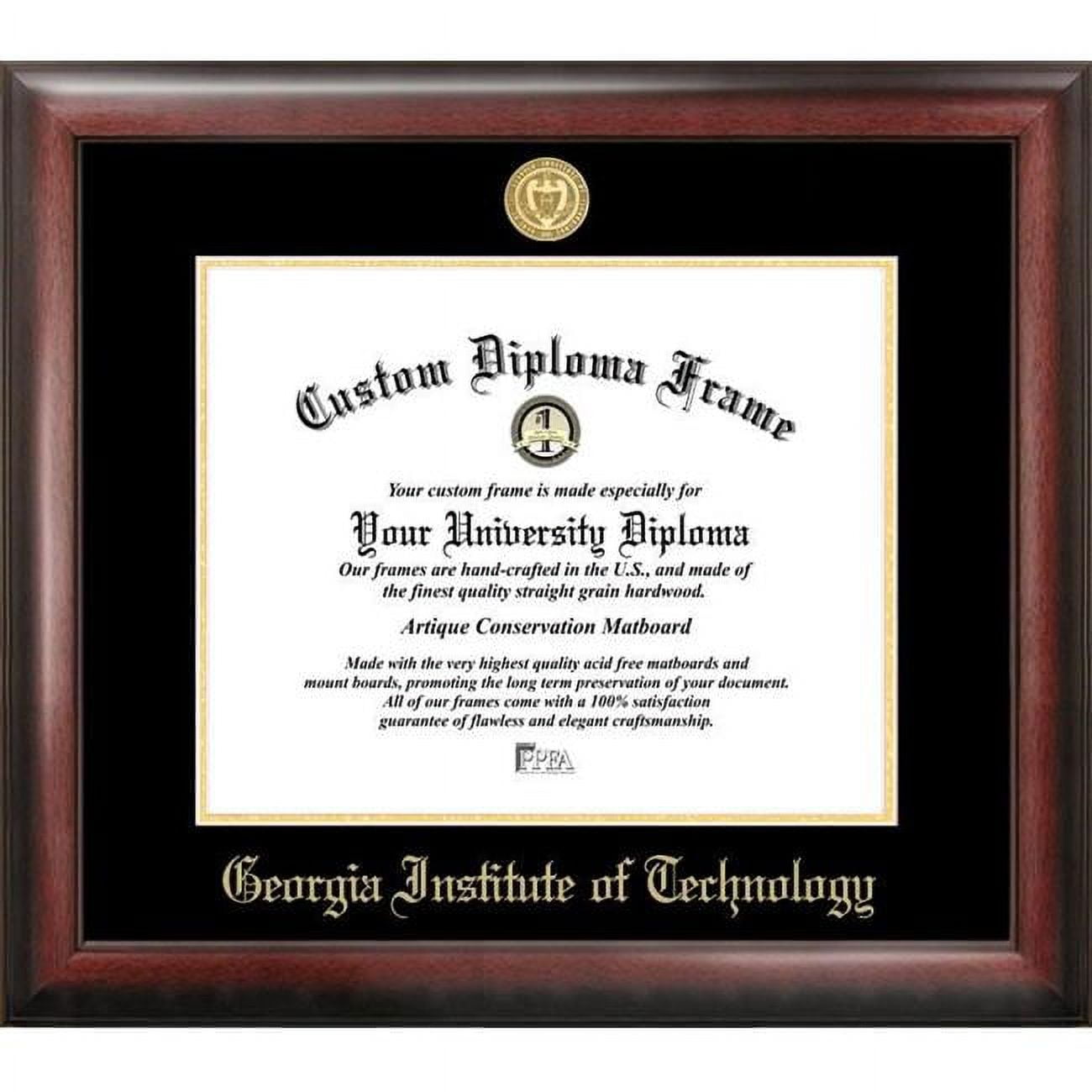 Picture of Campus Images GA974GED-1714 17 x 14 in. Georgia Institute of Technology Gold Embossed Diploma Frame - Satin Mahogany