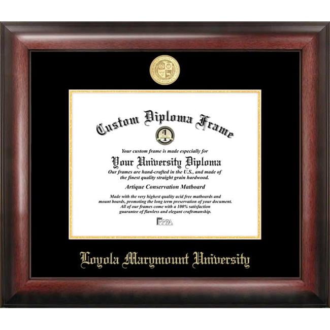 Picture of Campus Images CA927GED-1185 11 x 8.5 in. Loyola Marymount Gold Embossed Diploma Frame - Satin Mahogany