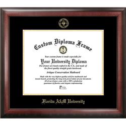 Picture of Campus Images FL997GED-1185 11 x 8.5 in. Florida A&M University Gold Embossed Diploma Frame - Satin Mahogany