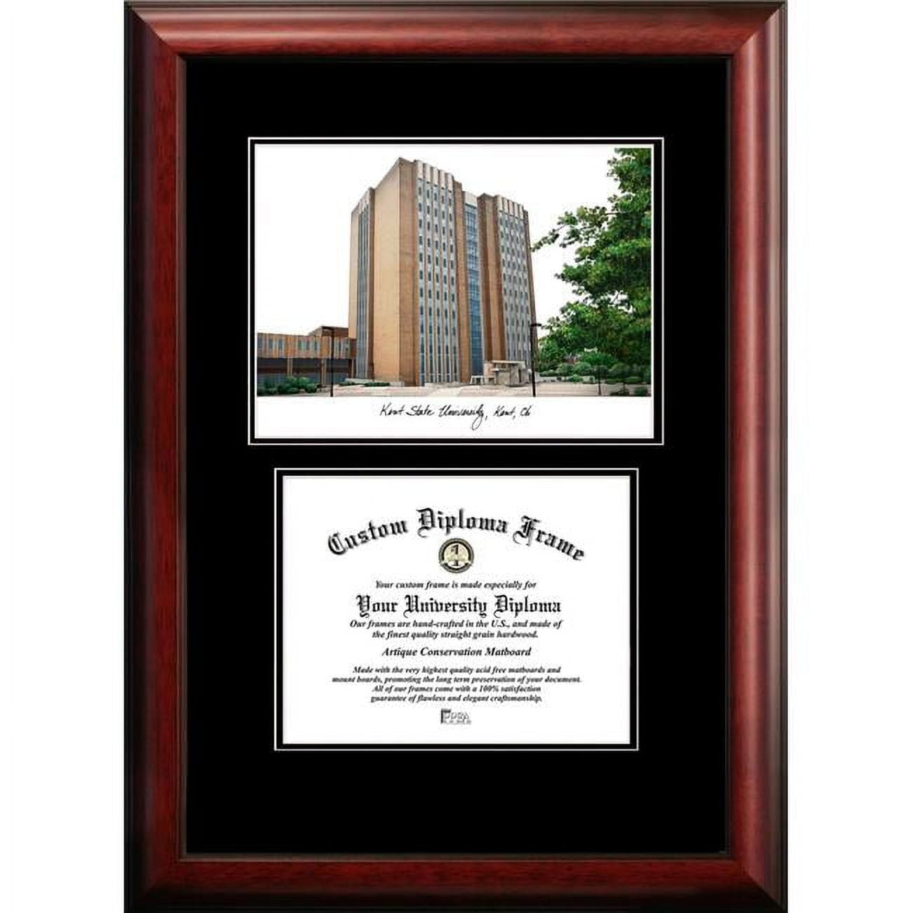 OH989D-97 9 x 7 in. Kent State University Diplomate Diploma Frame - Satin Mahogany
