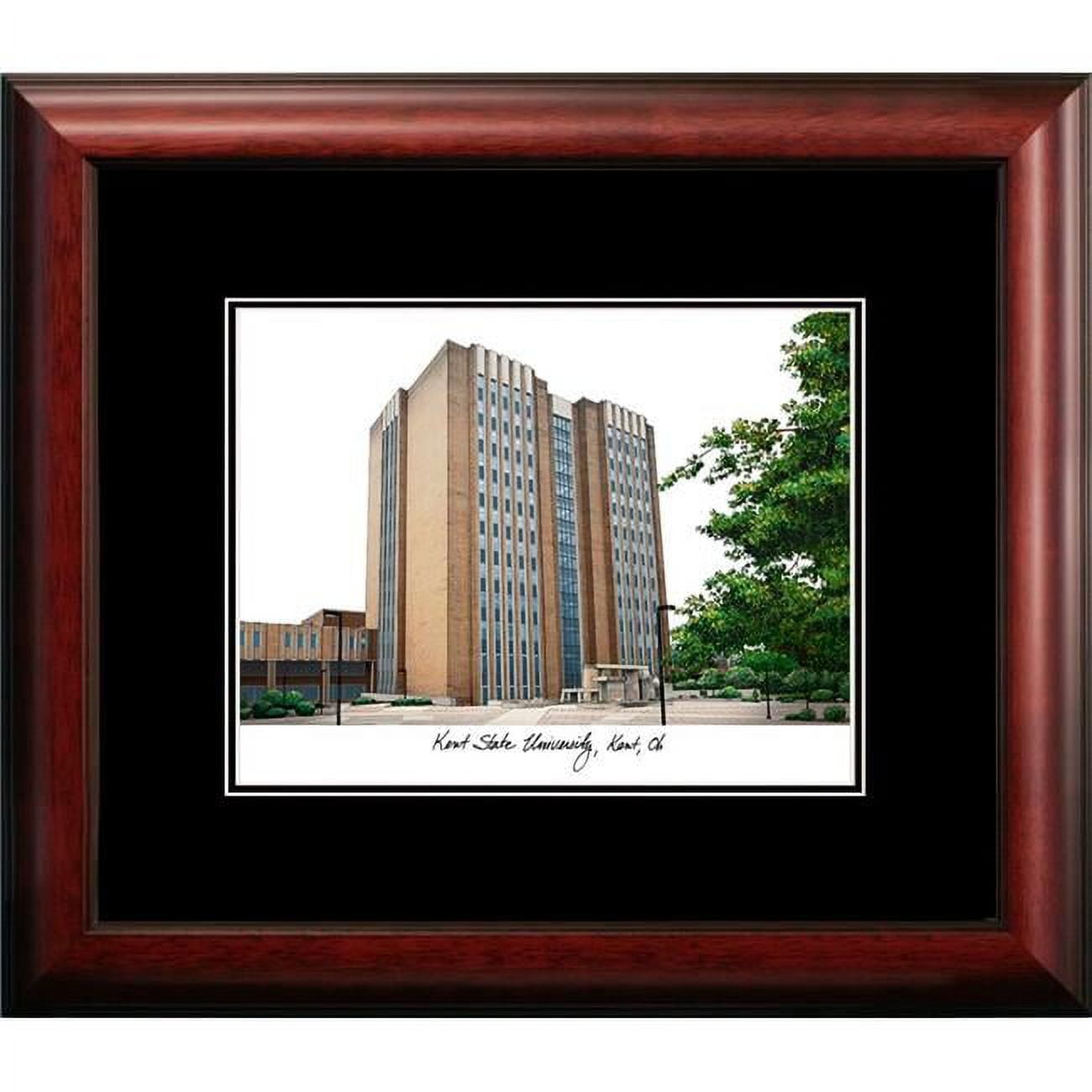 OH989A 18 x 14 in. Kent State University Academic Framed Lithograph - Satin Mahogany