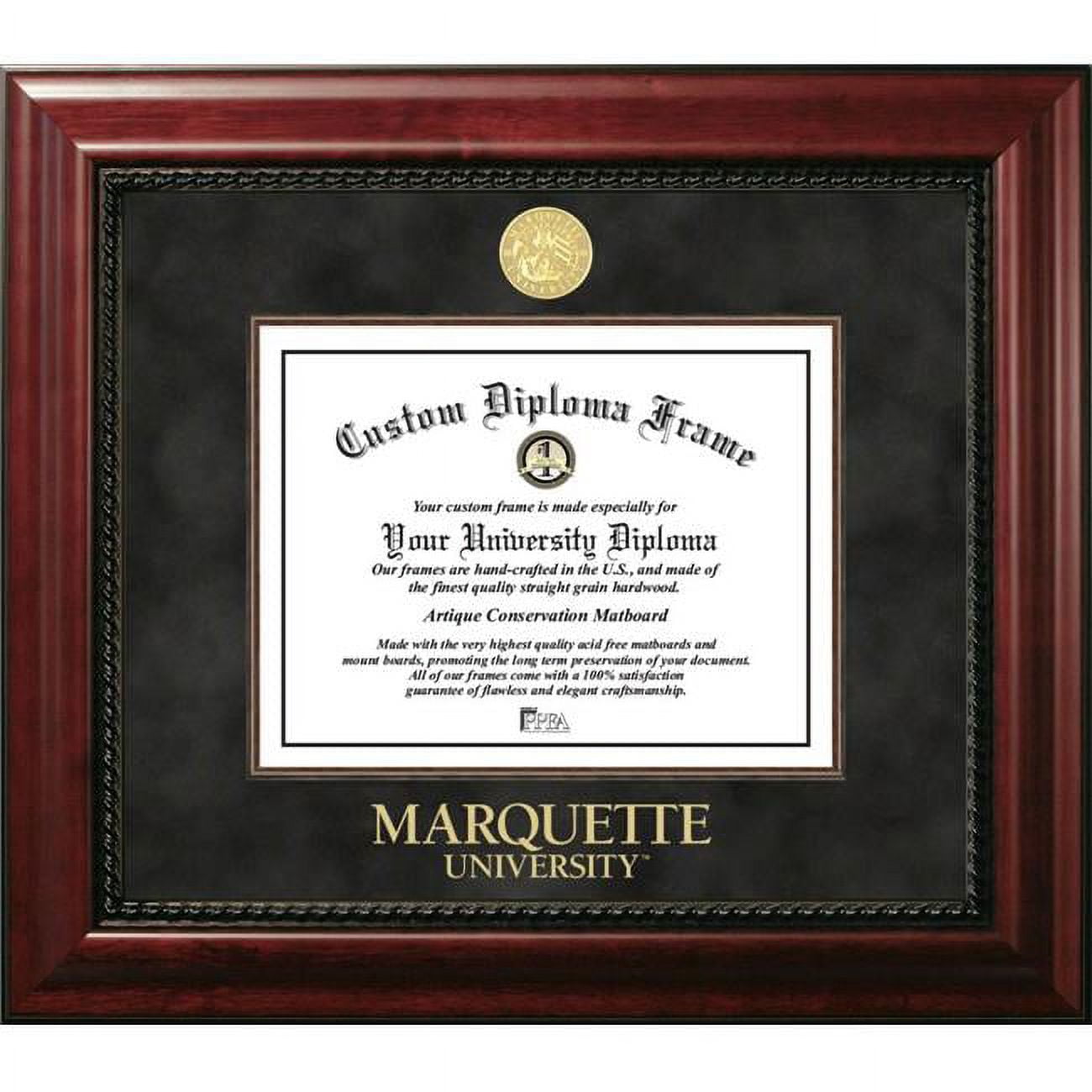 WI999EXM-129 9 x 12 in. Marquette University Executive Diploma Mahogany Frame