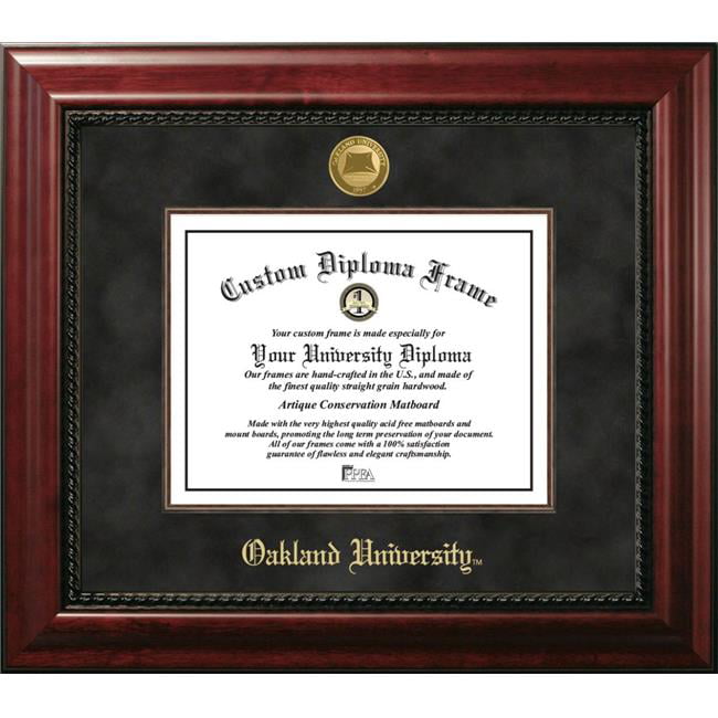 MI984EXM-1185 8.5 x 11 in. Oakland University Executive Diploma Mahogany Frame