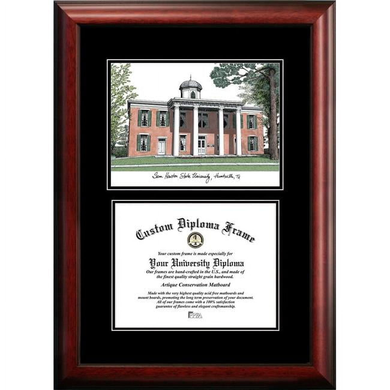 11 x 14 in. Sam Houston State Diplomate Diploma Satin Mahogany Frame