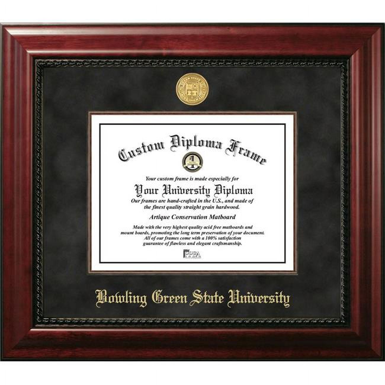 OH986EXM-1185 8.5 x 11 in. Bowling Green State University Executive Diploma Mahogany Frame