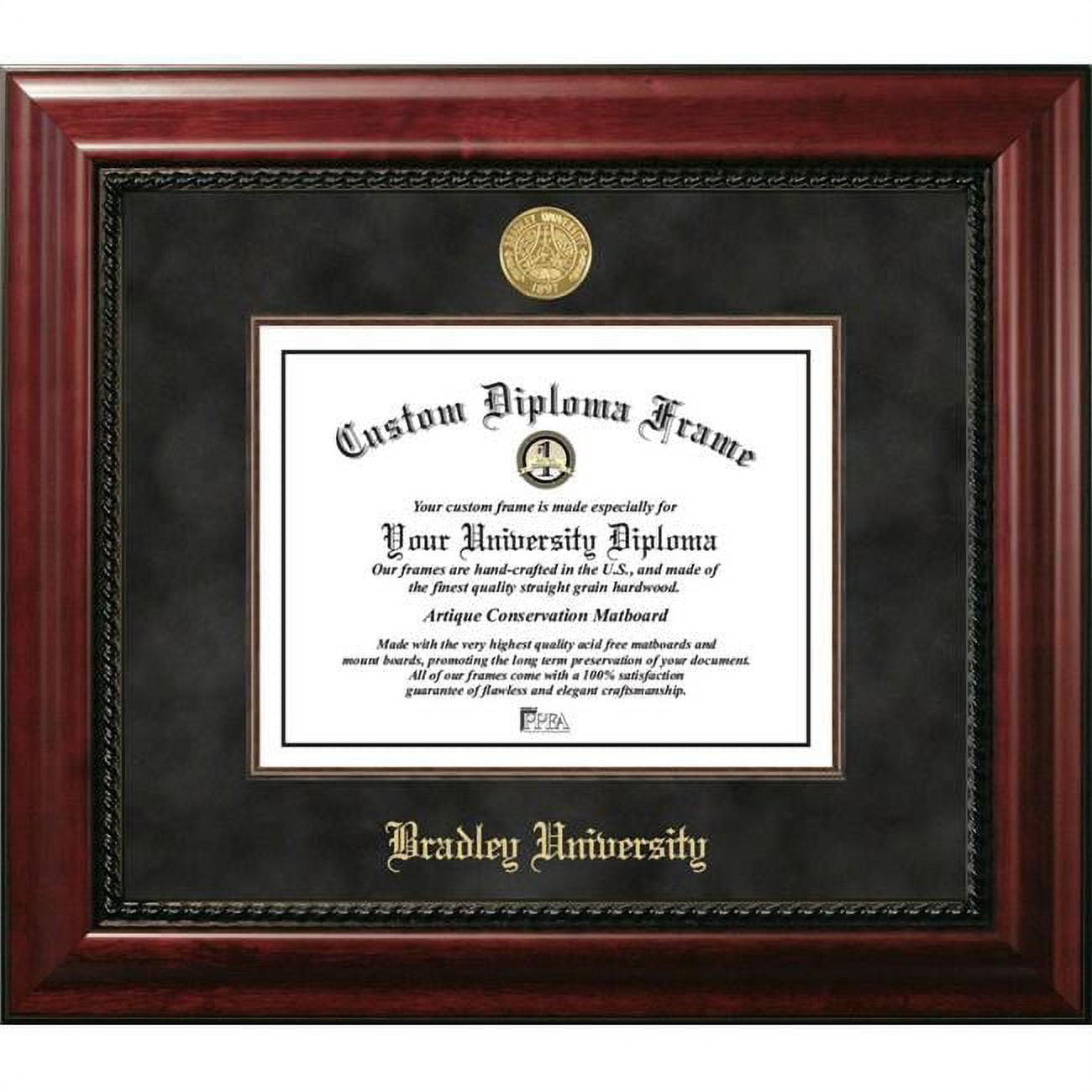 IL999EXM-1185 8.5 x 11 in. Bradley University Executive Diploma Mahogany Frame