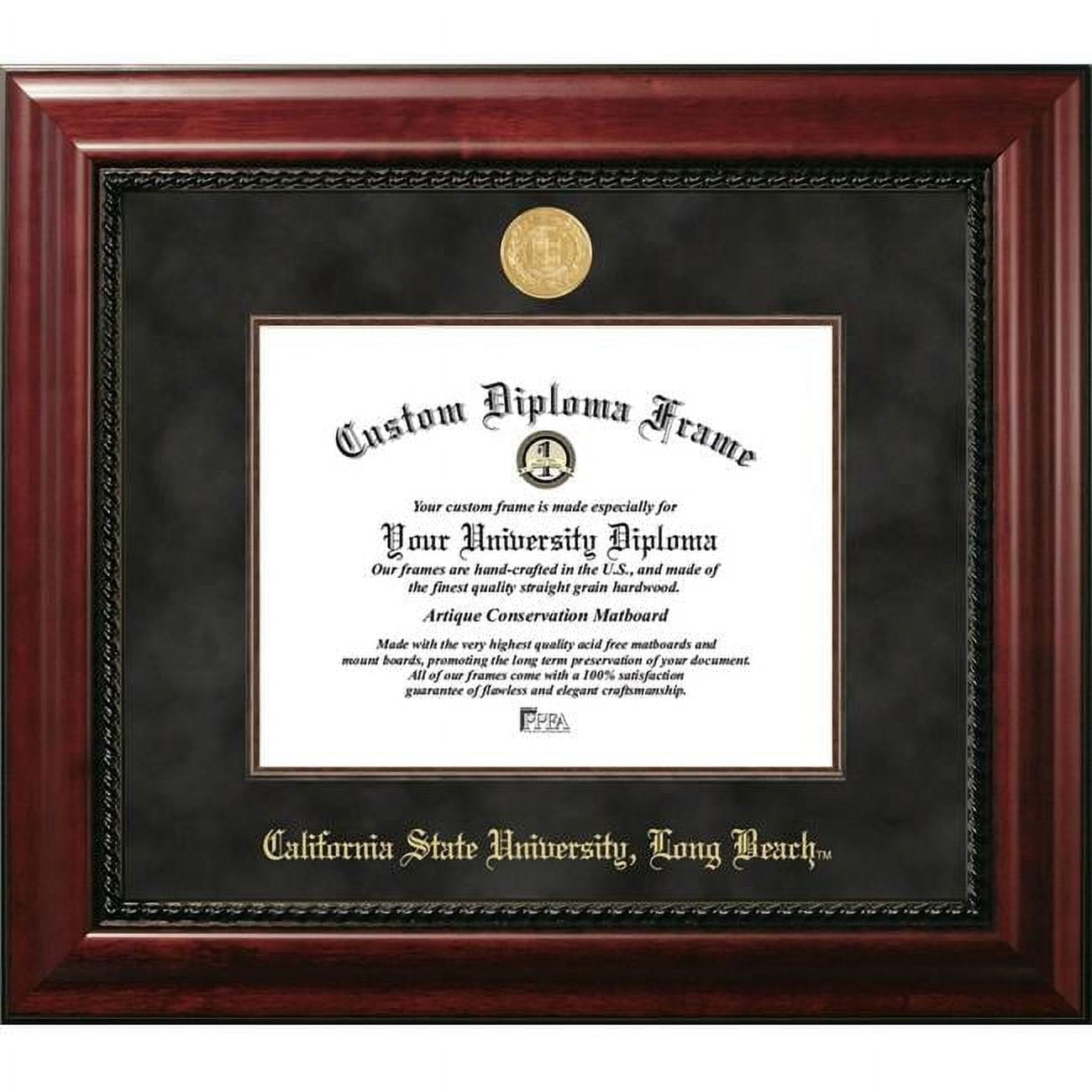 CA923EXM-1185 8.5 x 11 in. Cal State Long Beach Executive Diploma Mahogany Frame