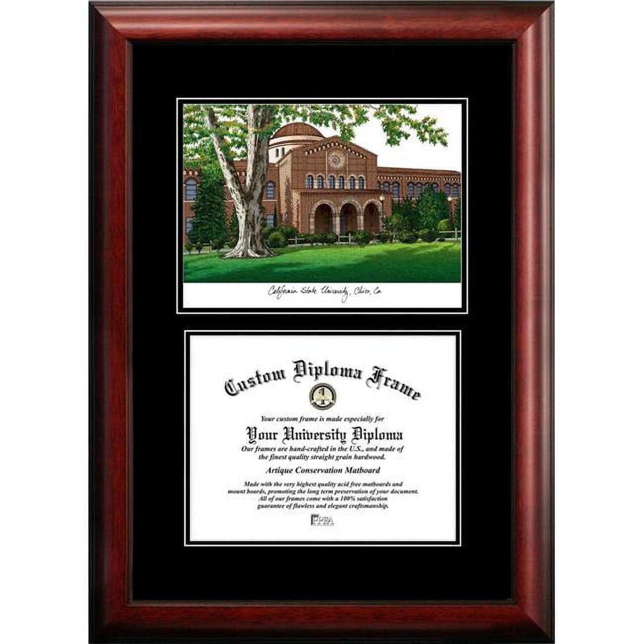 Picture of Campus Images CA919D-1185 8.5 x 11 in. Cal State Chico Diplomate Diplomate Diploma Satin Mahogany Frame