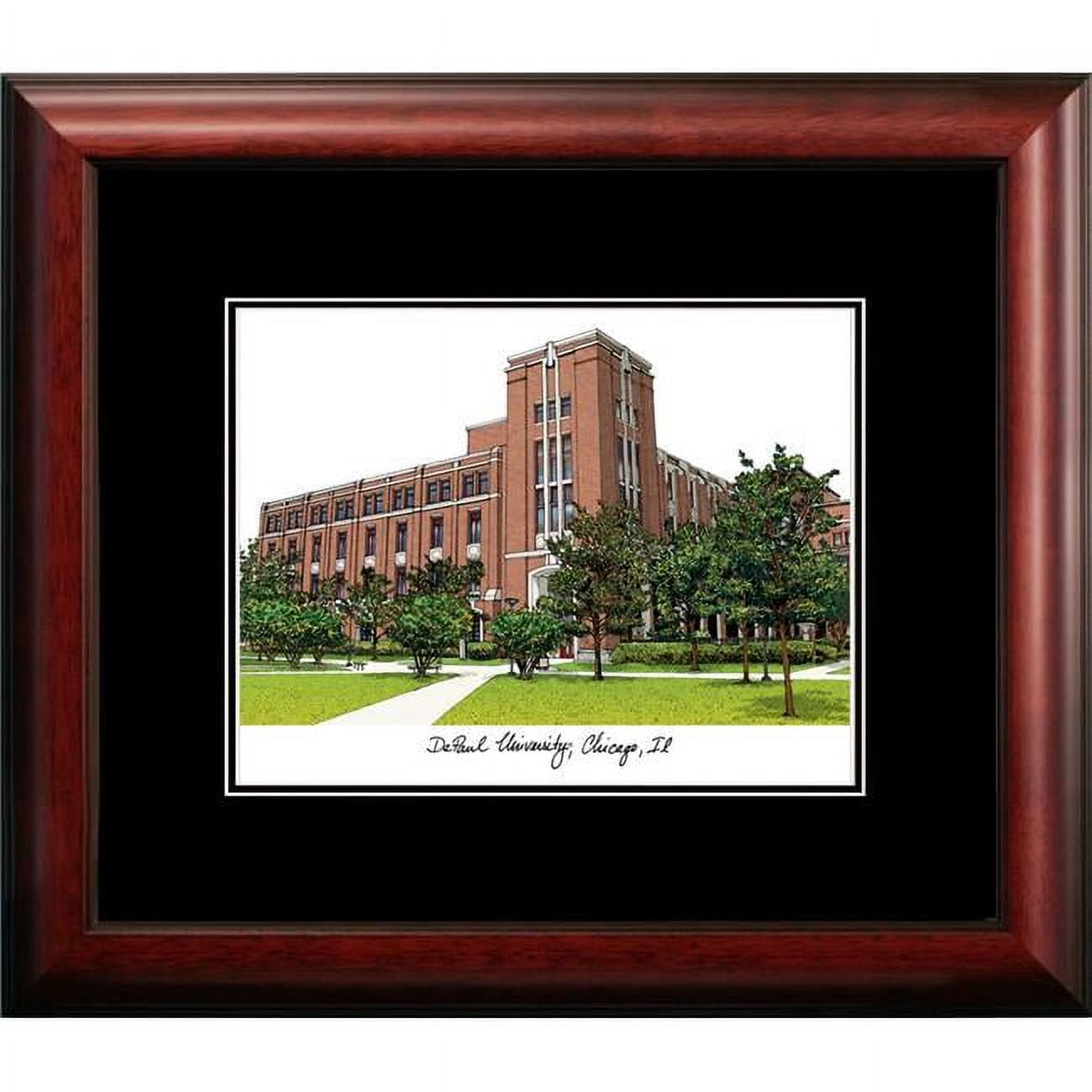 IL974A 14 x 18 in. DePaul University Academic Satin Mahogany Framed Lithograph