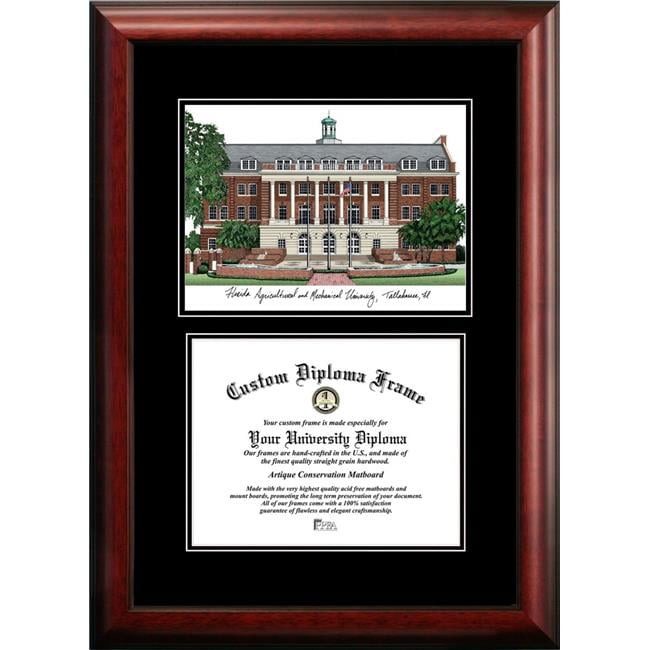 FL997D-1185 8.5 x 11 in. Florida A&M Diplomate Diploma Satin Mahogany Frame