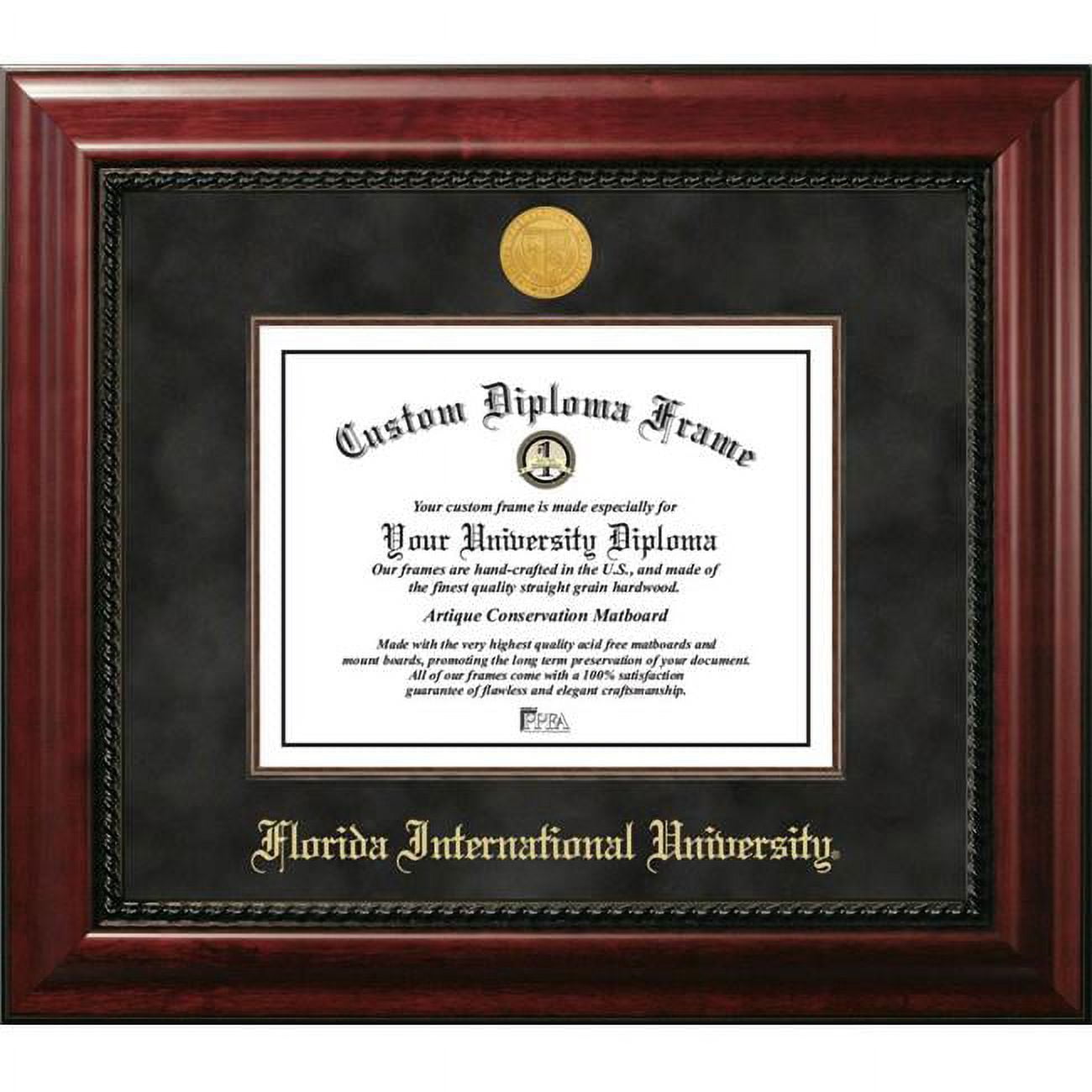 Picture of Campus Images FL984EXM-1185 8.5 x 11 in. Florida International University Executive Diploma Mahogany Frame