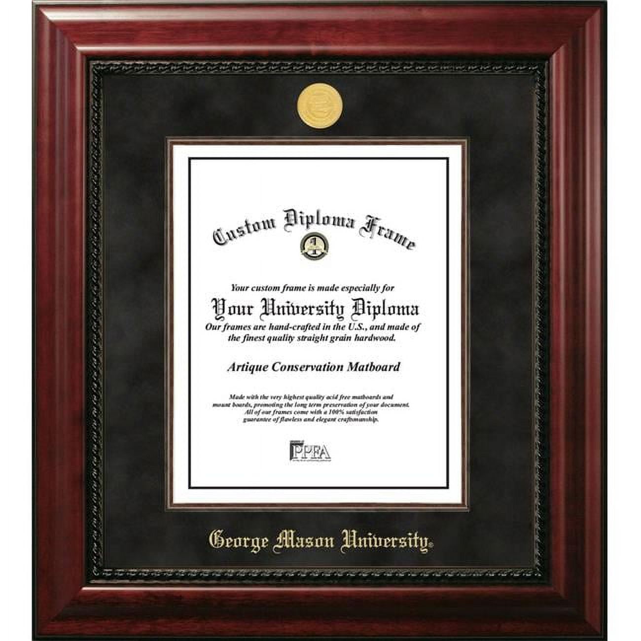 VA997EXM-1014 14 x 10 in. George Mason Executive Diploma Mahogany Frame